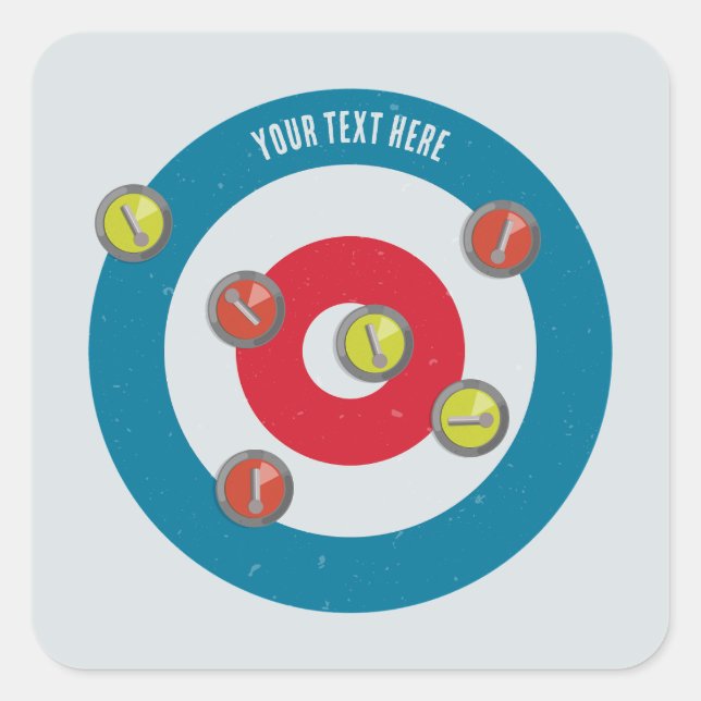 Adesivo Quadrado enrolação de caroços e pedras de enrolação (Frente)