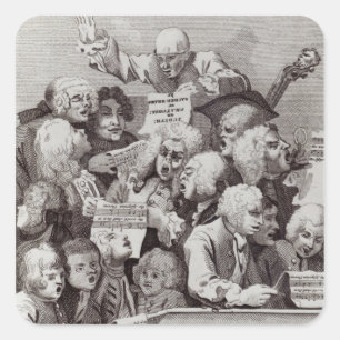 Adesivo Quadrado Ensaio do oratório de Judith, 1734