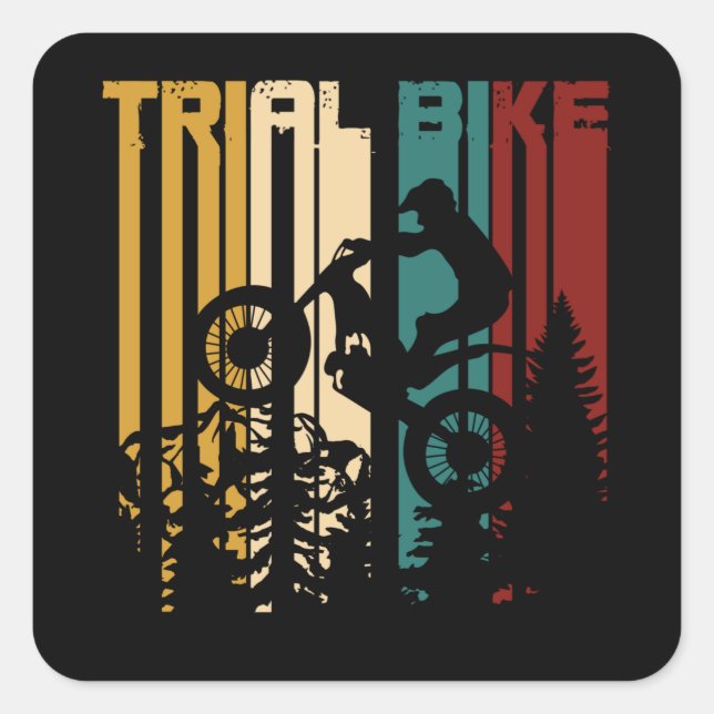 Adesivo Quadrado Ensaio Vintage Moto (Frente)