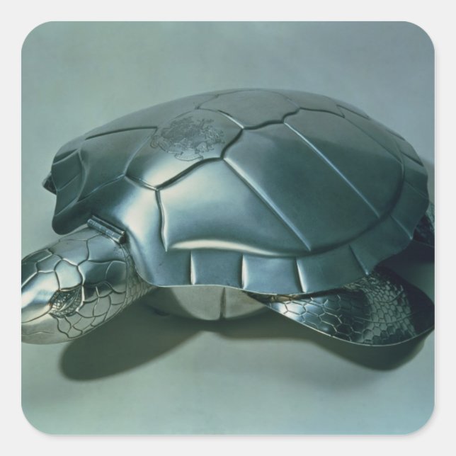 Adesivo Quadrado Ensino em forma de tartaruga, anos 1790 (Frente)