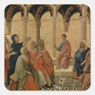 Adesivo Quadrado Ensino novo de Jesus no templo