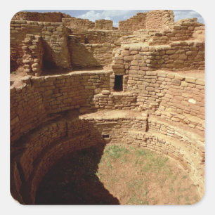Adesivo Quadrado Entrada a um Kiva, construído séculos de