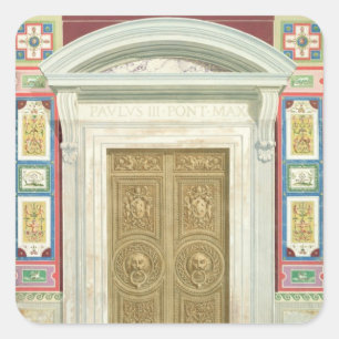 Adesivo Quadrado Entrada ao Loggia de Raphael no vaticano, de