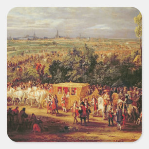 Adesivo Quadrado Entrada de Luís XIV e Marie-Therese de