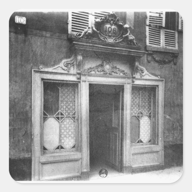 Adesivo Quadrado Entrada de um bordel em Paris (Frente)