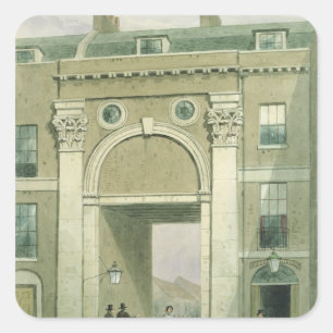 Adesivo Quadrado Entrada rua ao rio, Essex, 1857