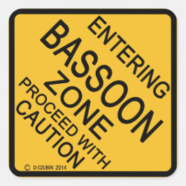 Adesivo Quadrado Entrando na Zona de Bassoon