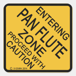 Adesivo Quadrado Entrando na Zona de Flauta Pan