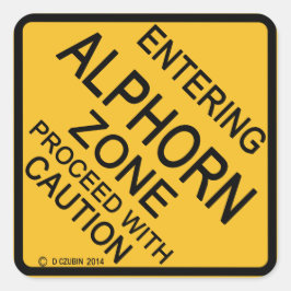 Adesivo Quadrado Entrando na Zona do Alfano