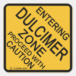 Adesivo Quadrado Entrando na Zona do Dulcimer