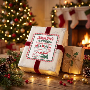 Adesivo Quadrado Entrega expressa do Papai Noel no Polo Norte jogad