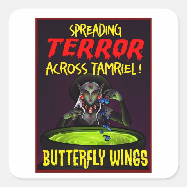 ADESIVO QUADRADO ENTROPIA DE ALERTA OFICIAL BW SPOOKY! (Frente)