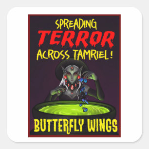 ADESIVO QUADRADO ENTROPIA DE ALERTA OFICIAL BW SPOOKY!