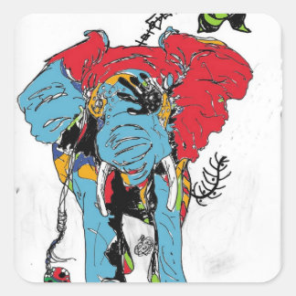 Adesivo Quadrado envelhecendo lentamente