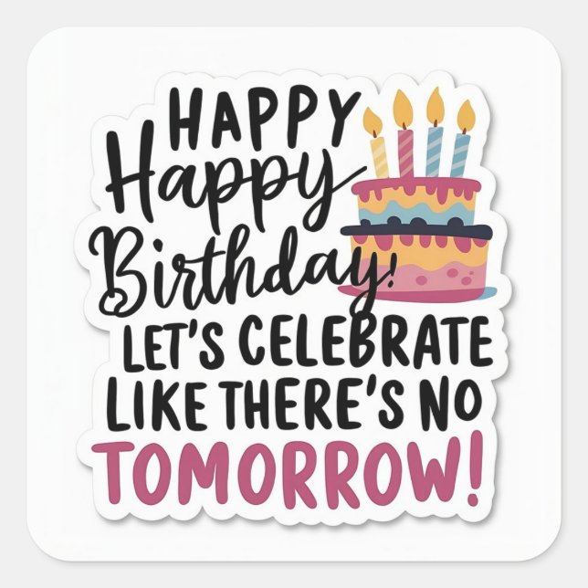 Adesivo Quadrado Envelhecer Como Vinho Baixo (Ou Talvez Queijo) (Frente)