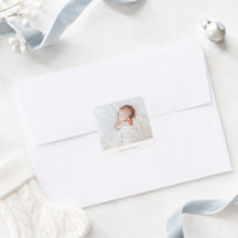 Envelope de Natal Elegante com Foto da Família par