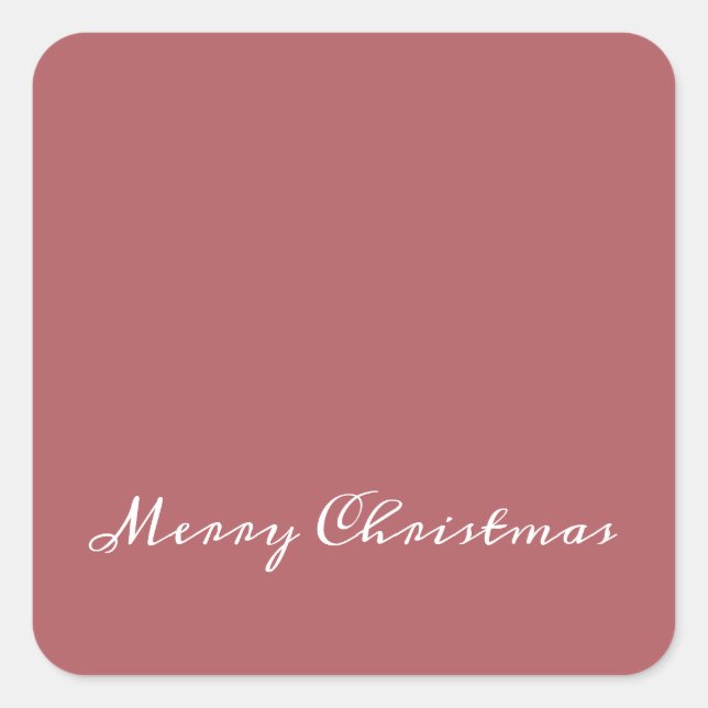 Adesivo Quadrado Envelope de Script Feliz de Natal ou Quebra de Pre (Frente)