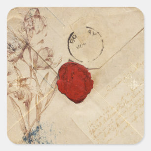 Adesivo Quadrado Envelope Envelope Envelope Envelope Shabby Incorpo