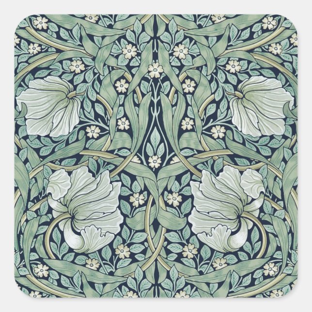 ADESIVO QUADRADO ENVELOPE SEAL STICKER : WILLIAM MORRIS : PIMPERNEL (Frente)