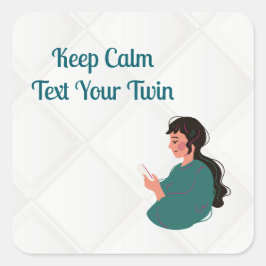 Adesivo Quadrado Envie seu Twin