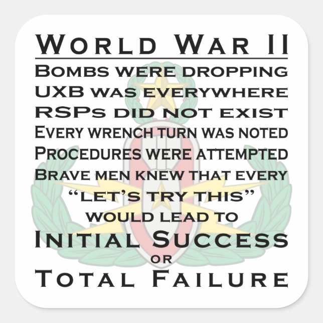 Adesivo Quadrado EOD Master WII (Frente)