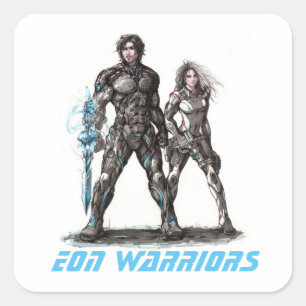 Adesivo Quadrado Eon Warriors Sticker