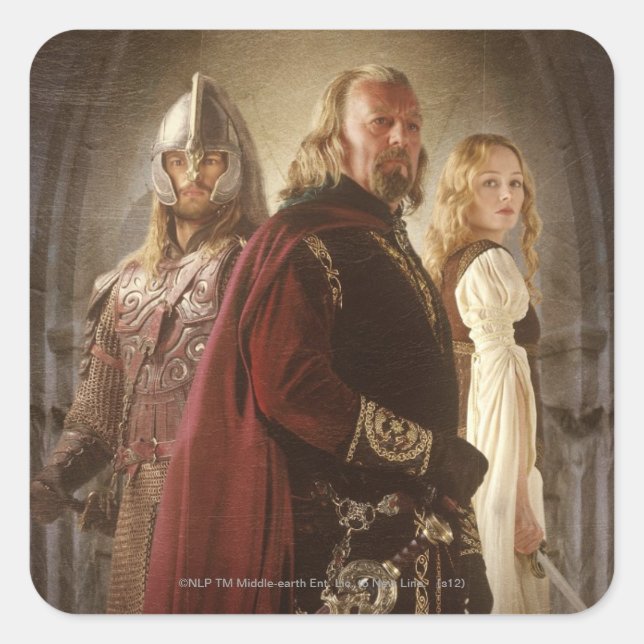 Adesivo Quadrado Eowyn e Theoden (Frente)