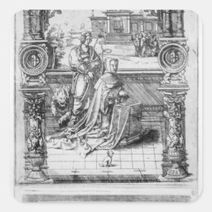 Adesivo Quadrado Epitáfio de Margaret de Áustria