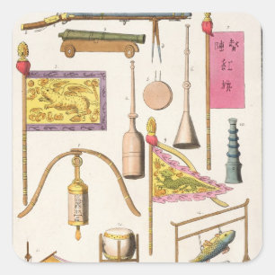 Adesivo Quadrado Equipamento militar chinês, ilustração 'do Le