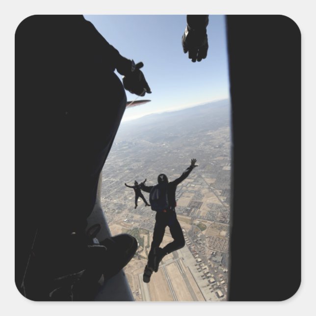 Adesivo Quadrado Equipe de Paraquedas da Academia da Força Aérea do (Frente)