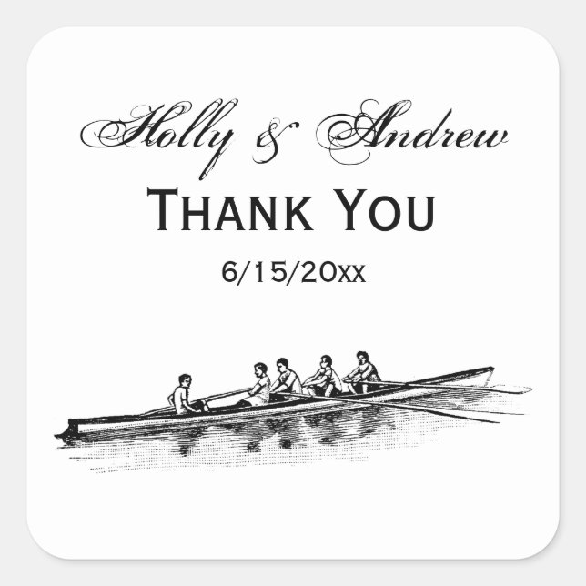 Adesivo Quadrado Equipe de Tripulação Removendo Esportes Hídricos (Frente)