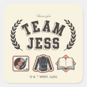 Adesivo Quadrado Equipe Jess Gilmore Girls Design