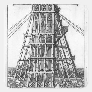 Adesivo Quadrado Erecendo o antigo Obelisco Egípcio