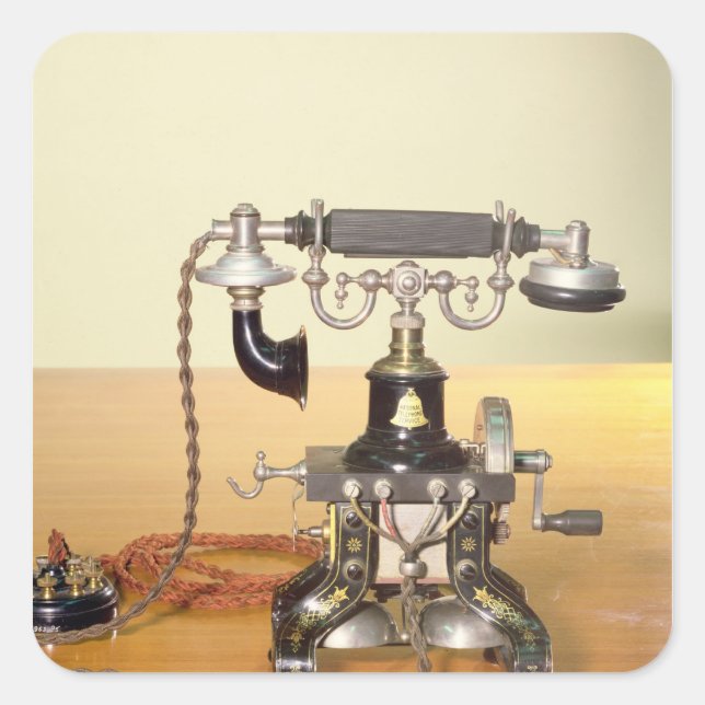 Adesivo Quadrado Ericsson Telephone, 1890 (Frente)