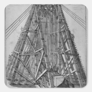 Adesivo Quadrado Erigindo o Obelisk egípcio antigo