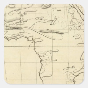 Adesivo Quadrado Esboço de África