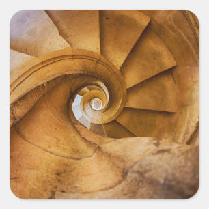 Adesivo Quadrado Escadaria em espiral descendente, Portugal