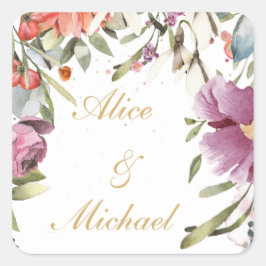 Adesivo Quadrado Escadas personalizadas em ouro