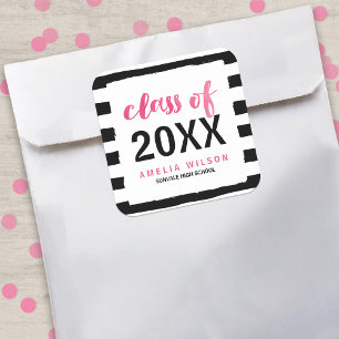 Adesivo Quadrado Escala de Graduação em 2021, em forma de Gráfic