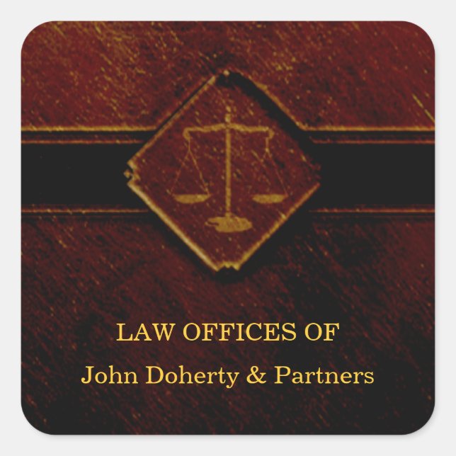 Adesivo Quadrado Escalas de Justiça (Frente)