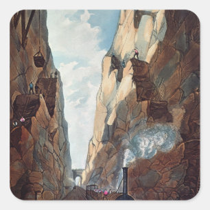 Adesivo Quadrado Escavação do Monte Oleícola, Milhas de