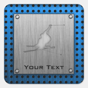 Adesivo Quadrado Escoamento da neve com aspecto metálico escovado