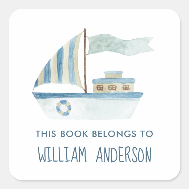 Adesivo Quadrado Escola Personalizada Boat Náutica (Frente)