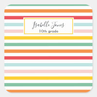 escola universitária colorida brilhante de stripe 