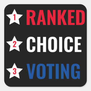 Adesivo Quadrado Escolha Classificada Votando Voto RCV Adicione de