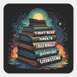 Adesivo Quadrado Escolhas de Livros Humor
