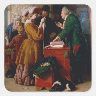 Adesivo Quadrado Escolhendo o vestido de casamento, do capítulo 1