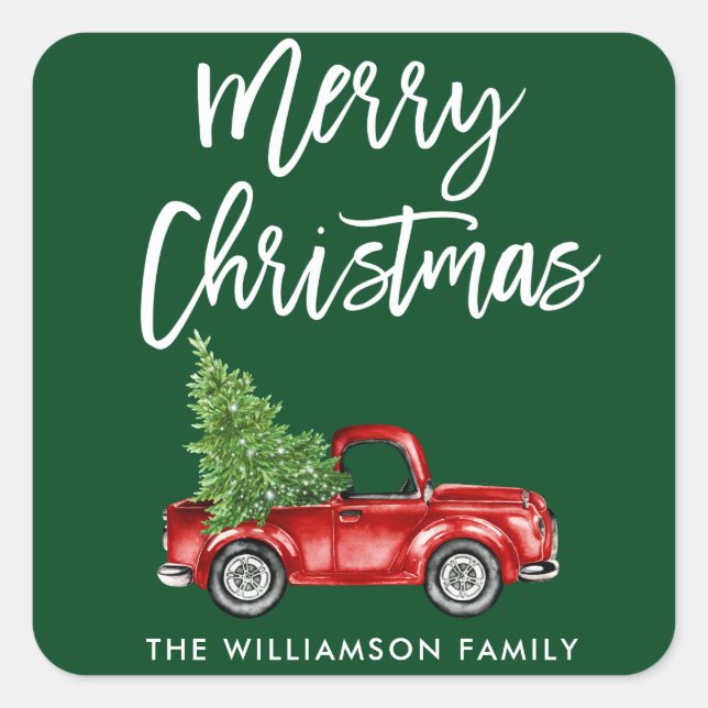 Adesivo Quadrado Escoteiro de Pincel Selo Verde Envelope Verde (Frente)