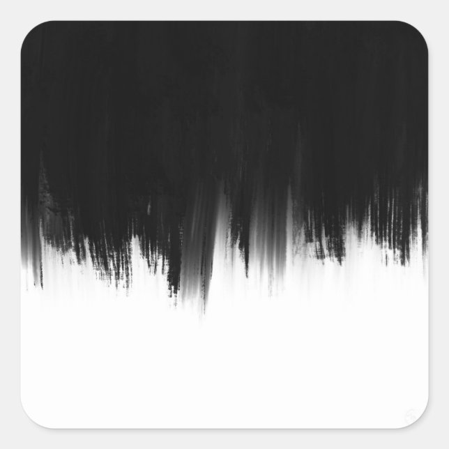 Adesivo Quadrado Escova Branca Moderna - Traços Design (Frente)