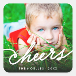 Adesivo Quadrado Escrita Caligráfica de Aplaudimentos Foto Moderna 